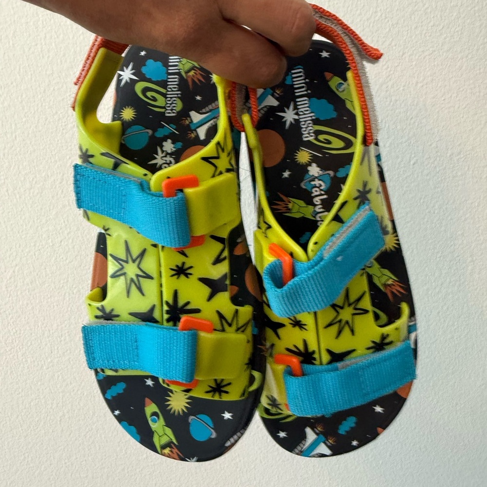 Mini Melissa x Fabula Colorful Space-Themed Kids Sandals
